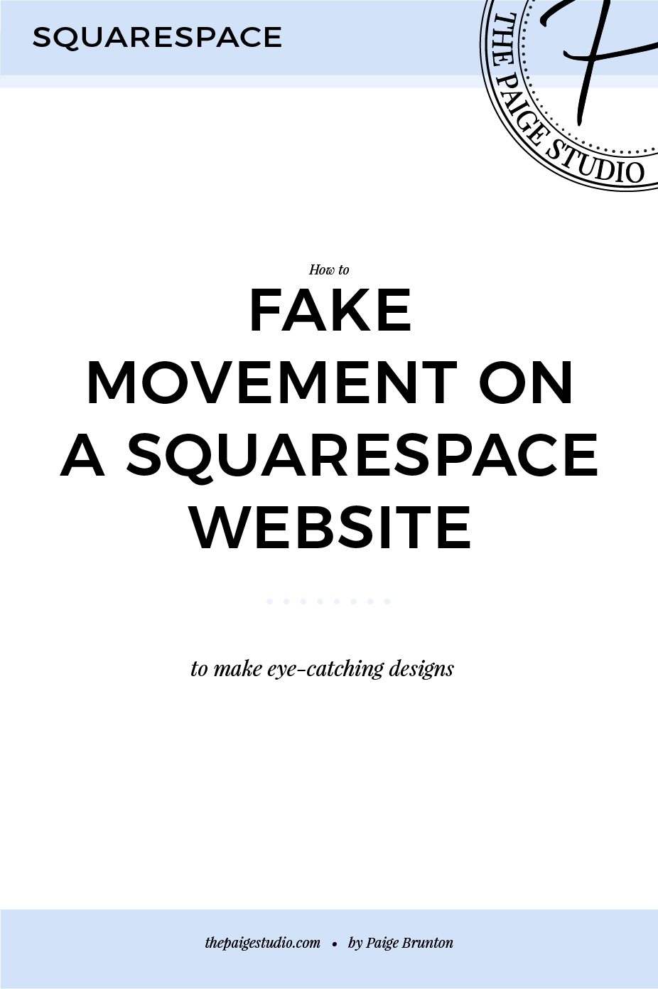 How to fake block movement on a Squarespace website