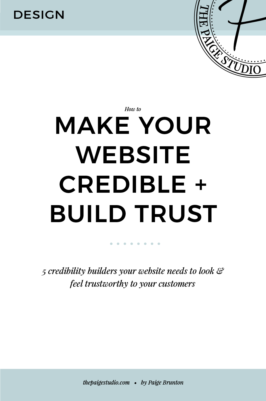 What are the 5 ways to know if a website is credible or not?