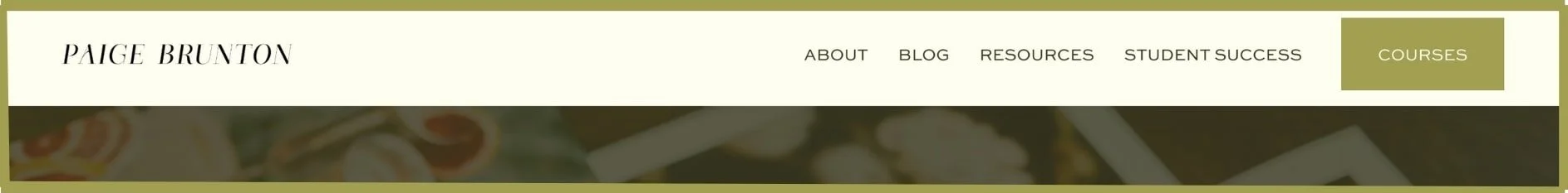 Example of a good navigation header