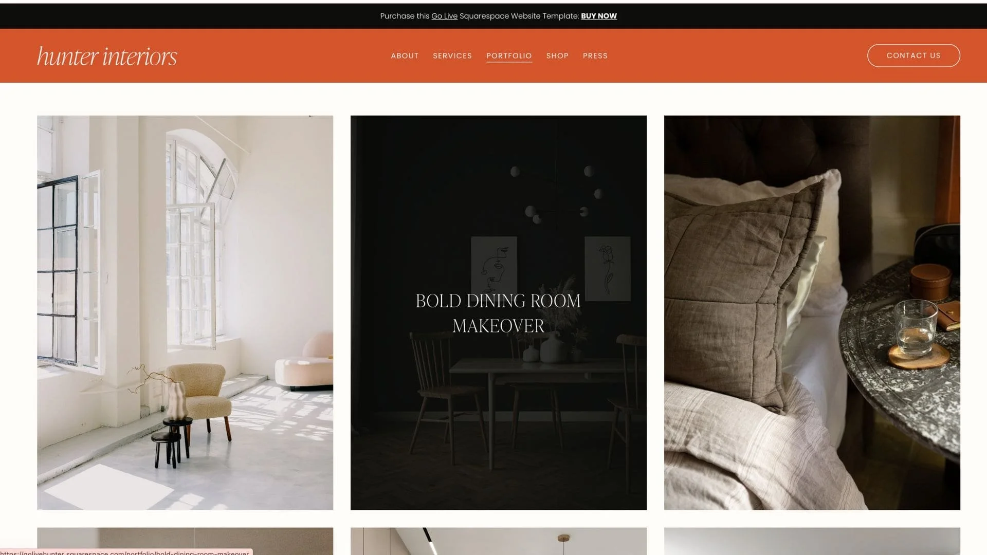 Homepage inspiration for interior designers