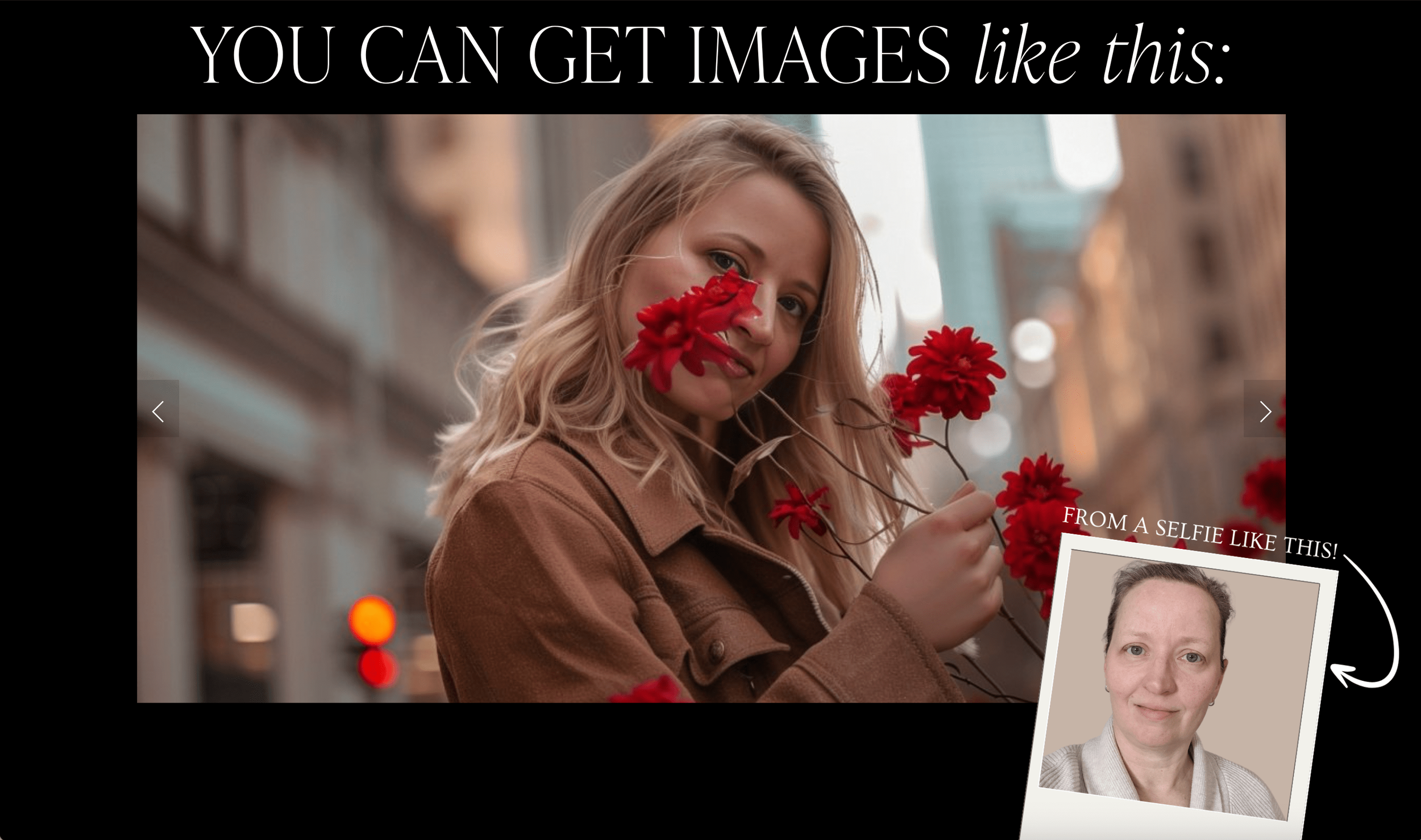 AI photo shoot before and after