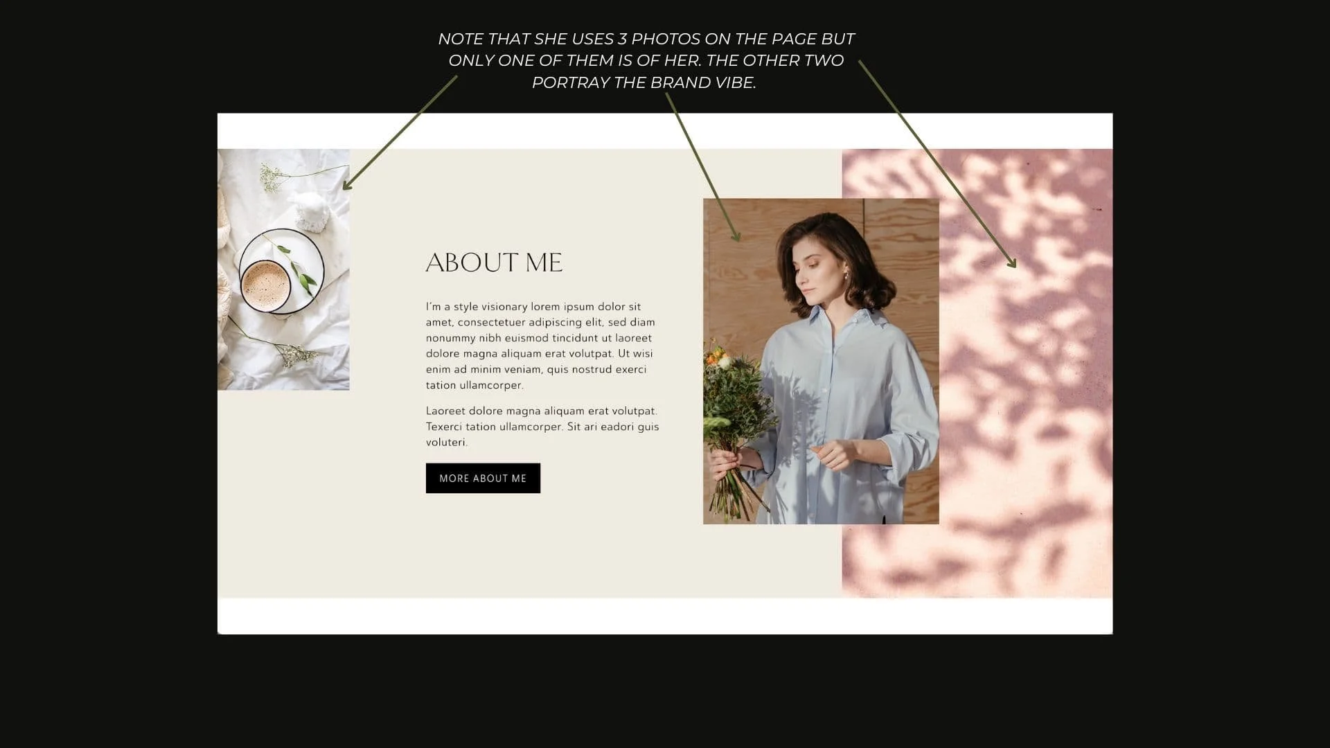 Inspiration for designing the about section of your homepage