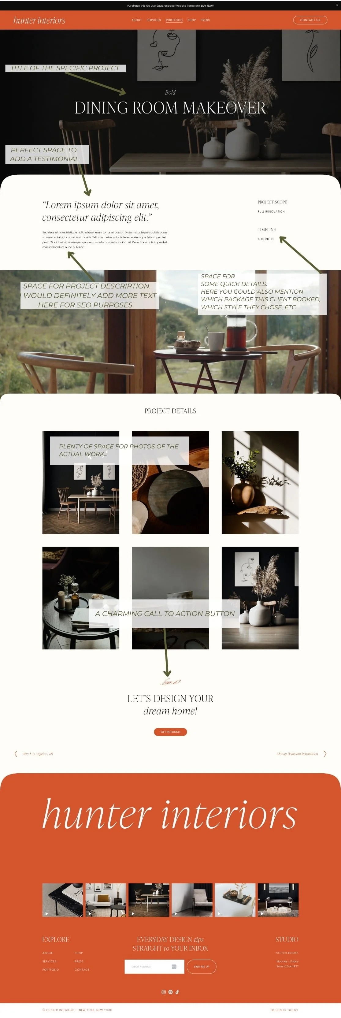 Things to include on your portfolio page