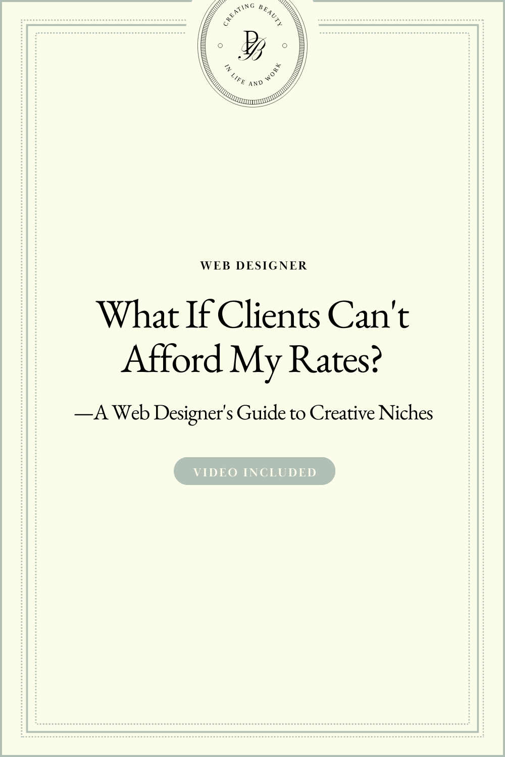Blog title against a cream background