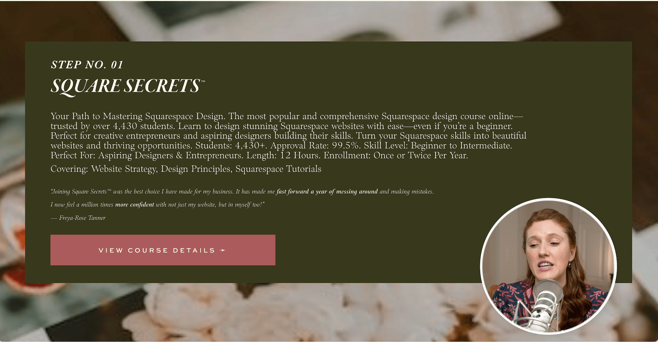 Example of a page with cluttered copy block of text