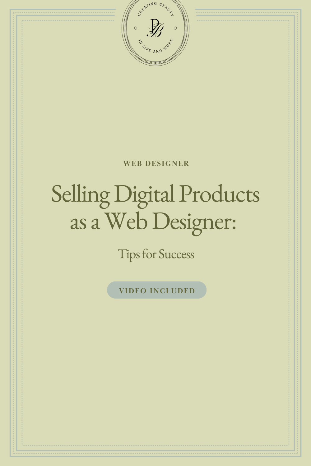Blog title with light green background