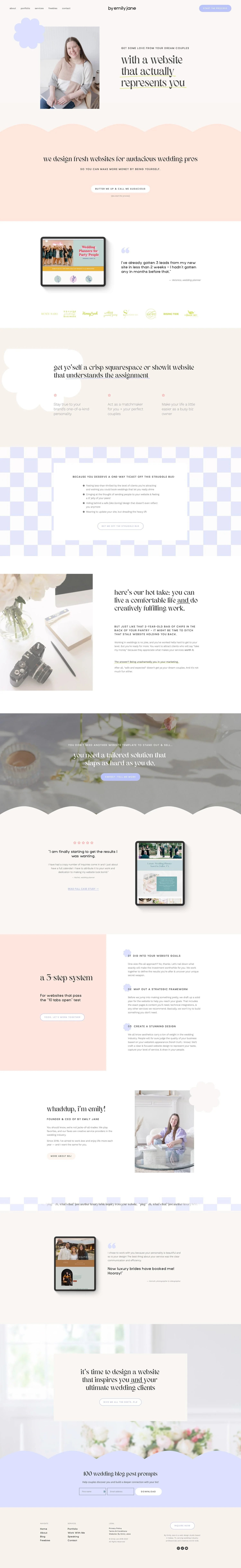 by Emily Jane website homepage