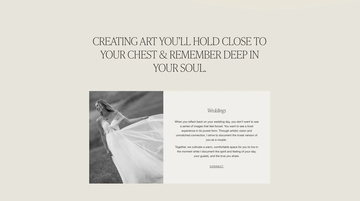 Example of modern and minimal website lexie hand