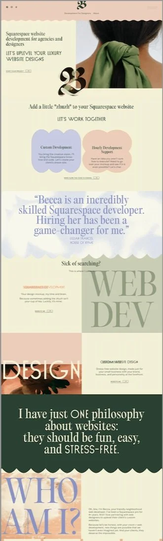 Becca Wood's Web Design Homepage