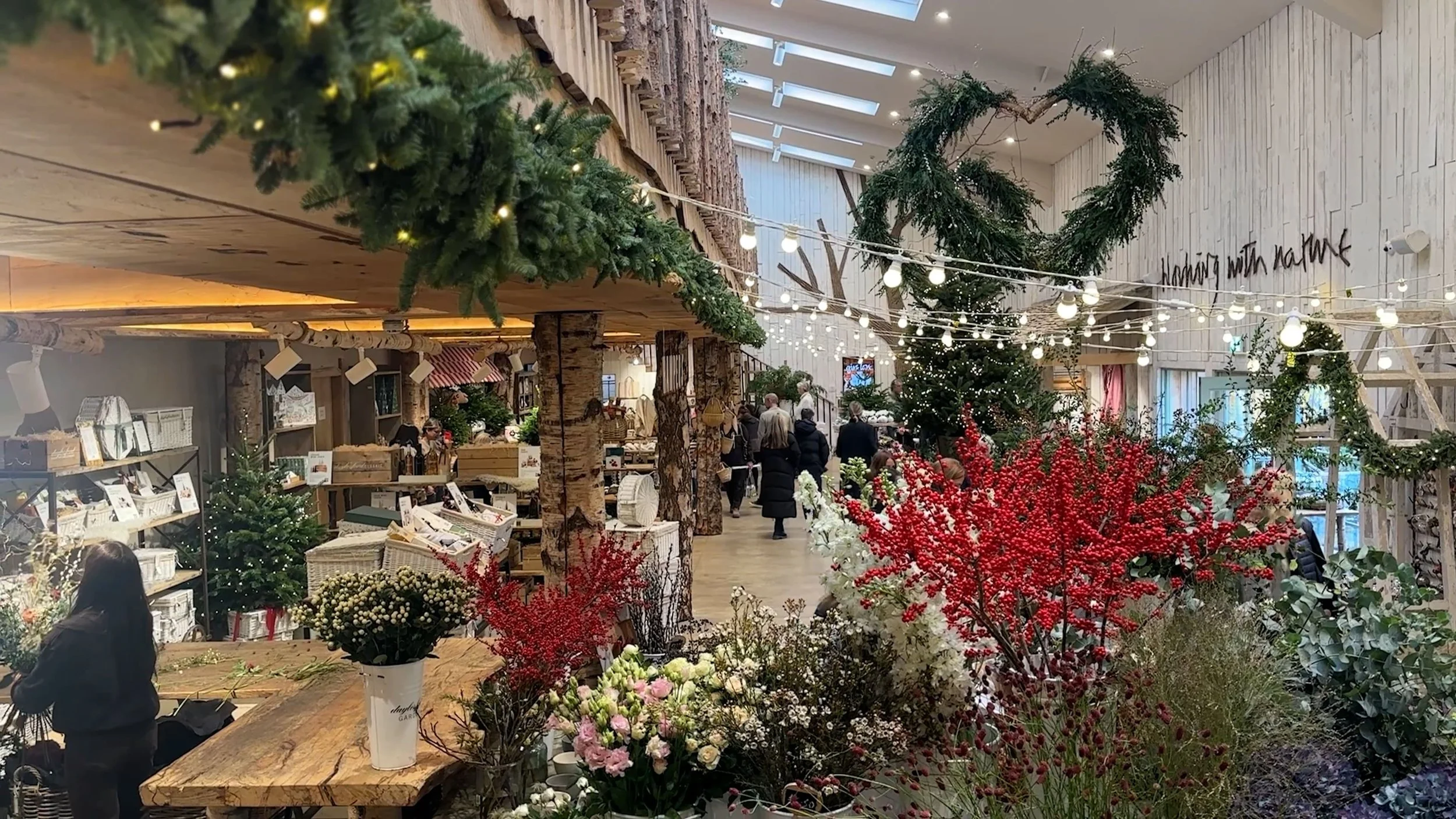 Festive wreaths and flowers in Daylesfords