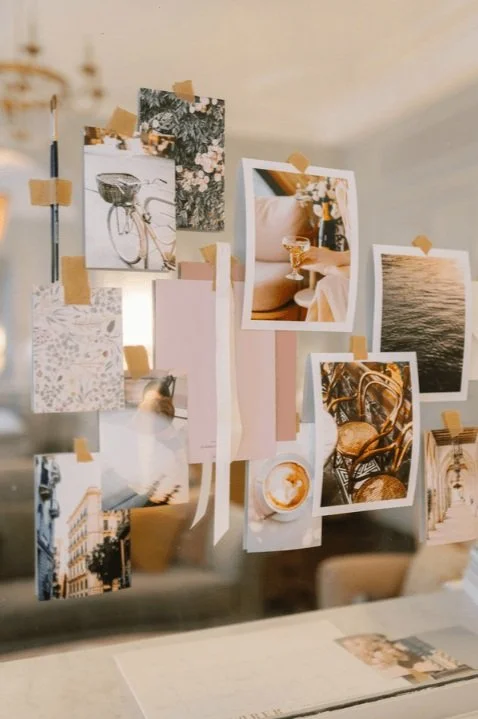 vision board on mirror