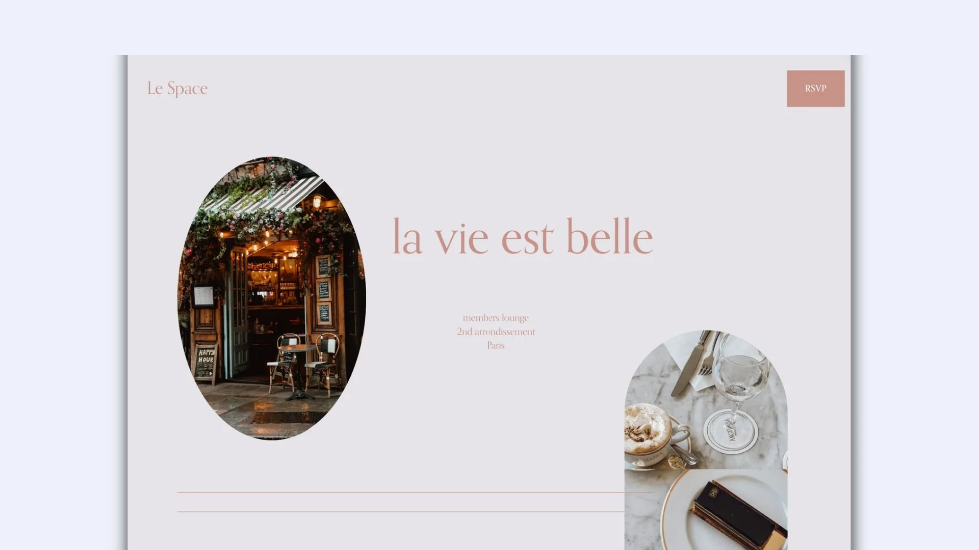 Example of Le space website