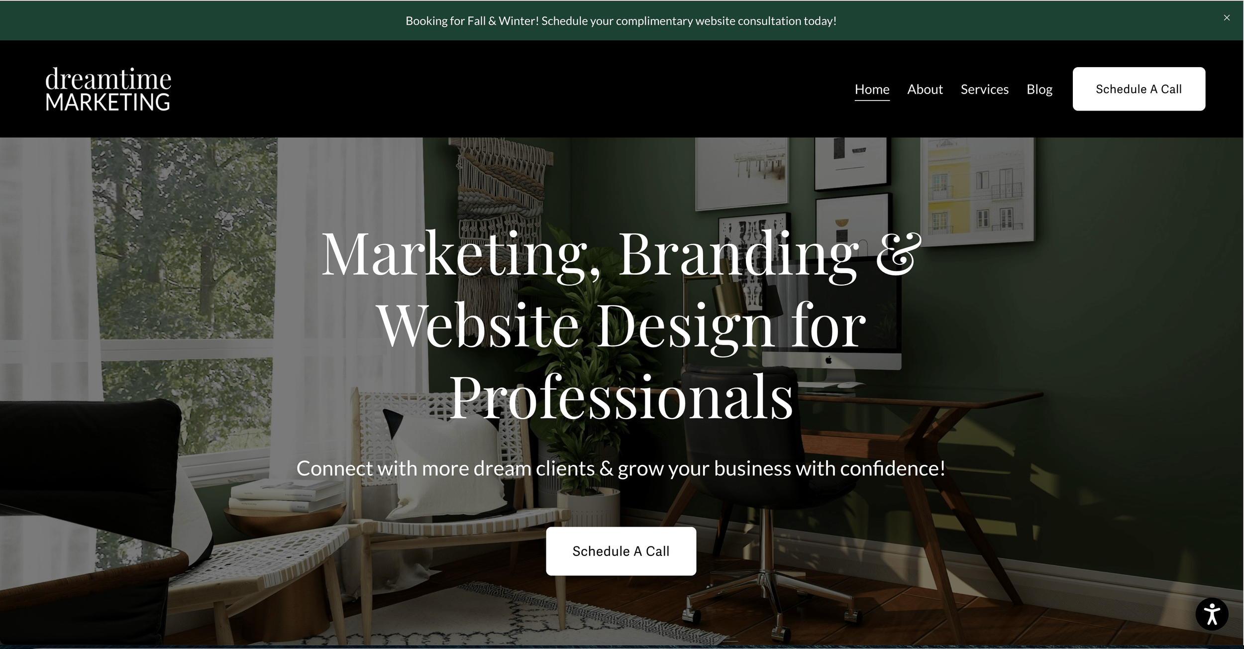 Dreamtime Marketing Website Homepage