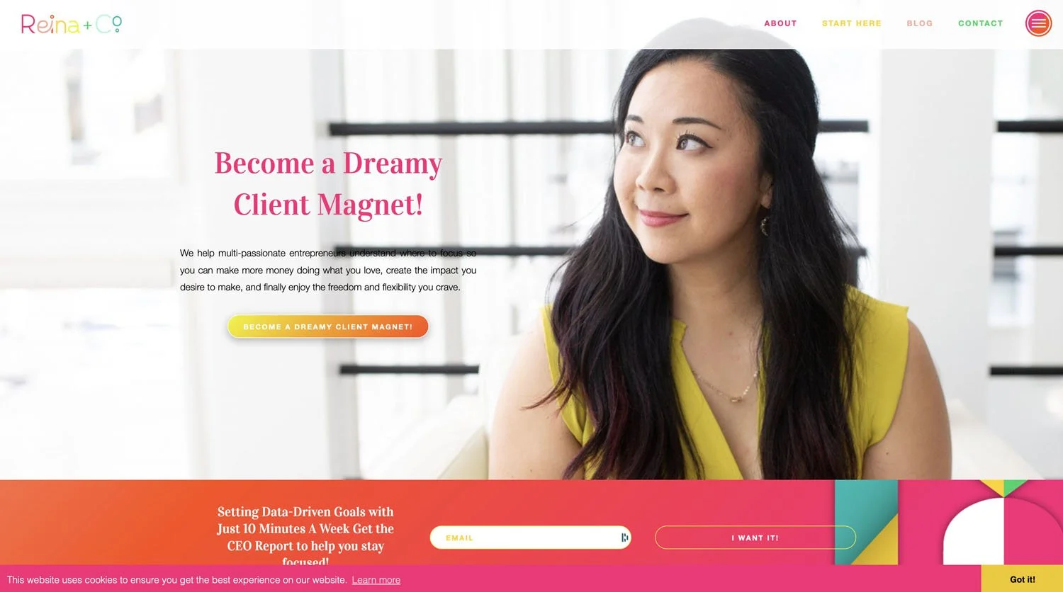 Reina website example