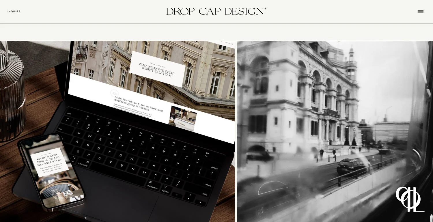 Dropcap design example of abstract images