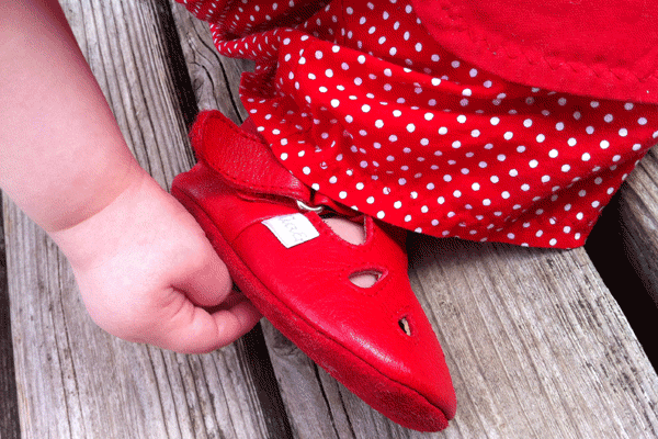 krabbelschuhe rot