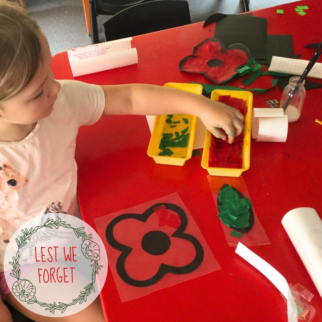 Lest we forget.⁠ ⁠
⁠
Anzac Day can be a tricky concept for our little ones to understand, so we encourage engaging in some Anzac activities and exploring its significance to us here in NZ - make some poppies, attend a dawn service or tell stories of 