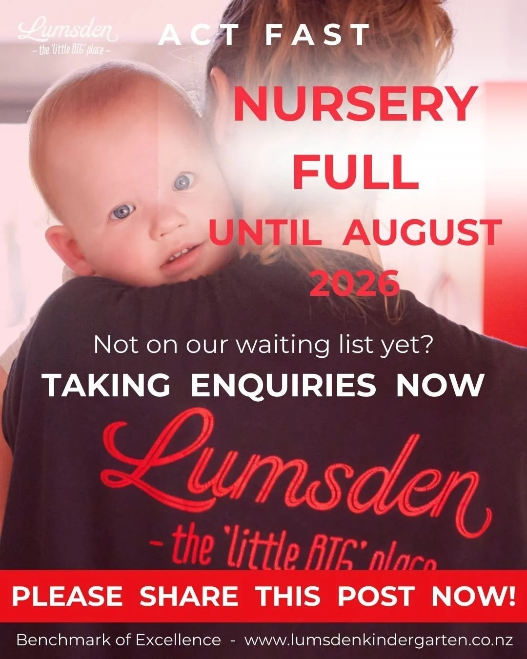 🚨 𝗔𝗖𝗧 𝗙𝗔𝗦𝗧 &ndash; 𝗟𝗜𝗠𝗜𝗧𝗘𝗗 𝗔𝗩𝗔𝗜𝗟𝗔𝗕𝗜𝗟𝗜𝗧𝗬 🚨

Our Nursery is now 𝗙𝗨𝗟𝗟 until August 2026 🤍

Yes&hellip; you read that right.
If you&rsquo;re not already on our waiting list, this is your sign to

👉 𝗠𝗢𝗩𝗘. 𝗤𝗨𝗜𝗖𝗞𝗟