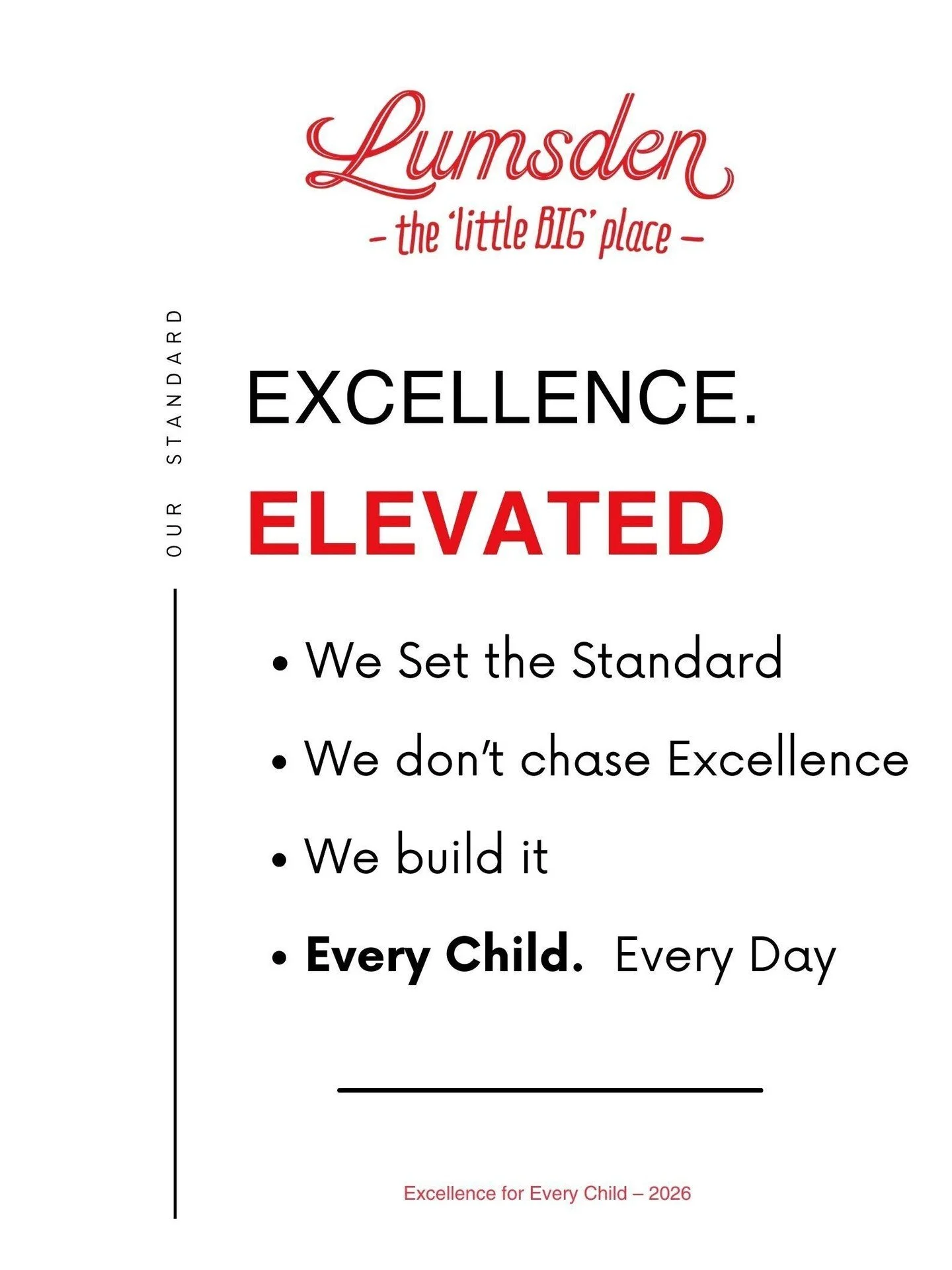 2026 at Lumsden is about one thing:

𝗘𝘅𝗰𝗲𝗹𝗹𝗲𝗻𝗰𝗲. 𝗘𝗹𝗲𝘃𝗮𝘁𝗲𝗱.

Not as a slogan.
As a standard.

Excellence doesn&rsquo;t happen by accident.
It happens when expectations are high, accountability is real, and reflection is constant.

At