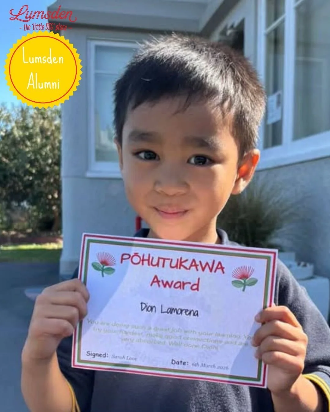 🌟 𝗣𝗮𝘀𝘁 𝗣𝘂𝗽𝗶𝗹 𝗦𝗽𝗼𝘁𝗹𝗶𝗴𝗵𝘁 &ndash; 𝗗𝗶𝗼𝗻 🌟

A couple of weeks ago we received this beautiful photo of Dion &mdash; and what a special moment it captures ✨
@Dee-jhay Lamorena @Kristine Miguel-Lamorena

Now at school, Dion is already