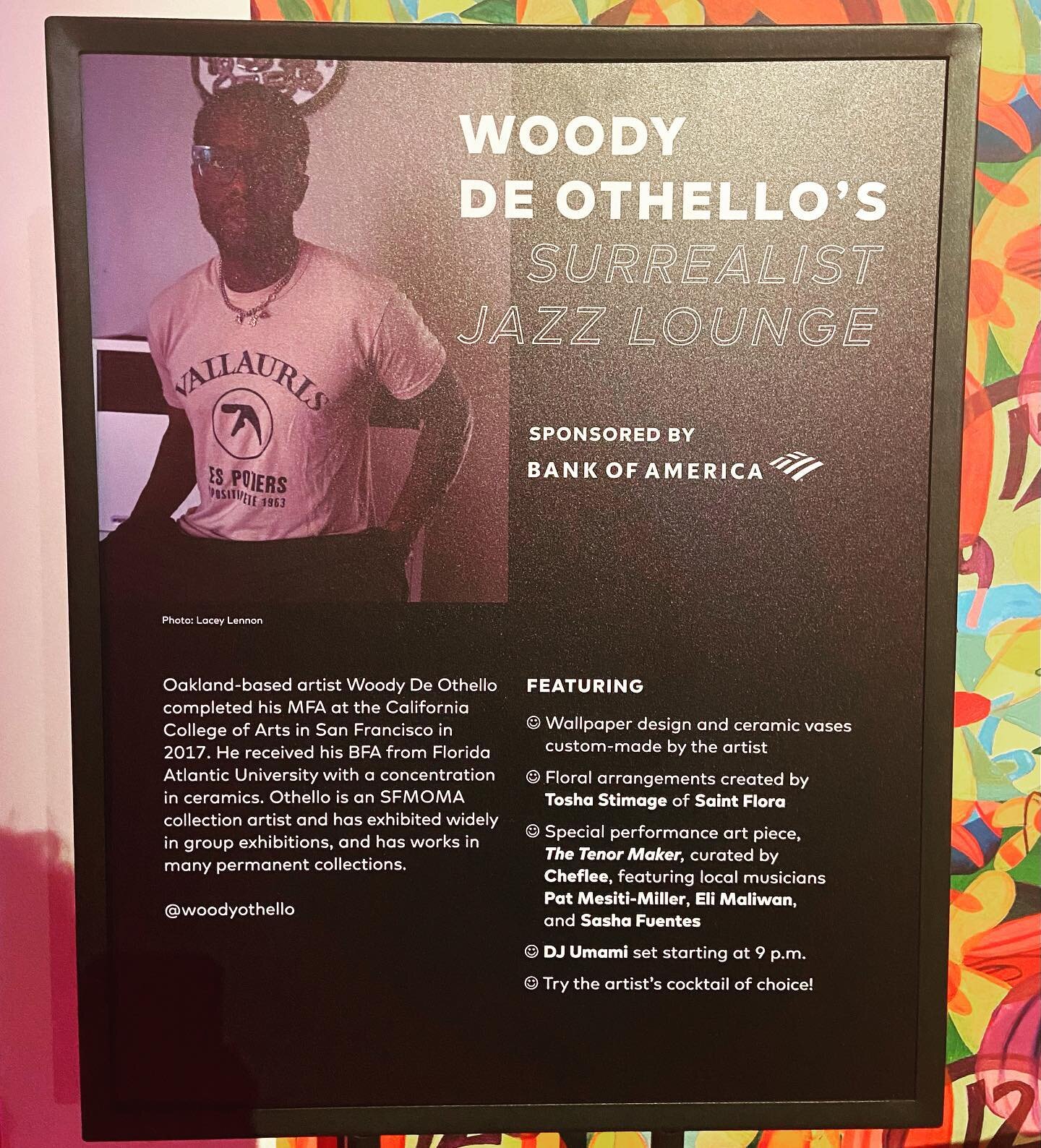 Well that was amazing! It was truly inspiring to perform at the SF MOMA surrounded by the amazing work of @woodyothello with my talented pals @chefleee @three6sashia @patmessy