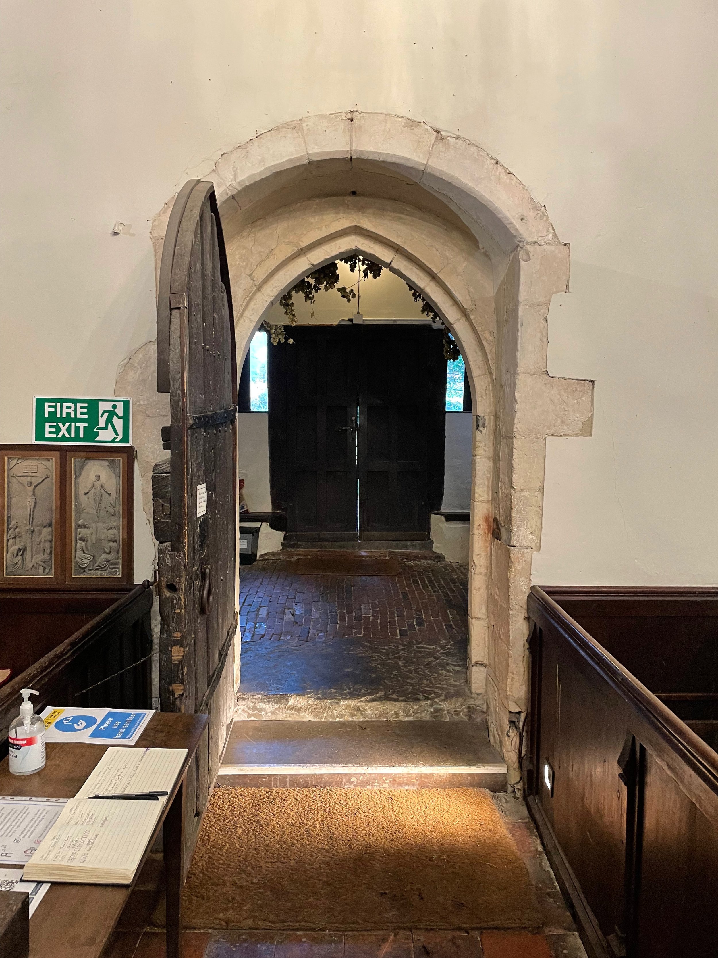 View from Church to Porch