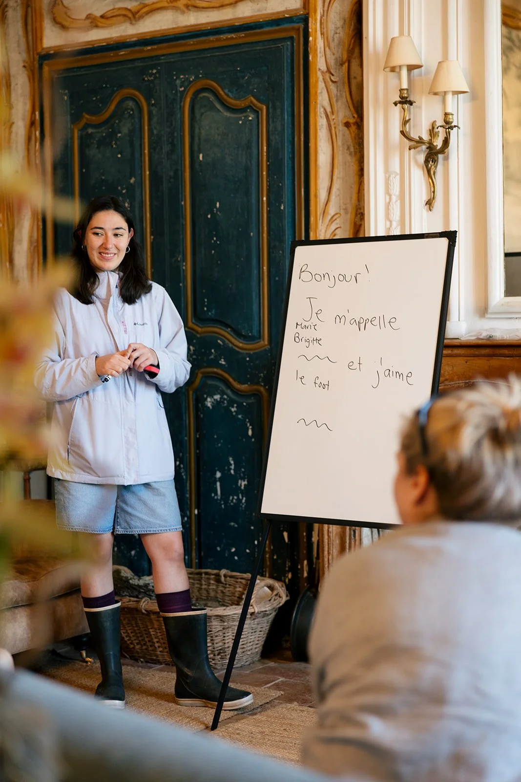 Learning French at a château.