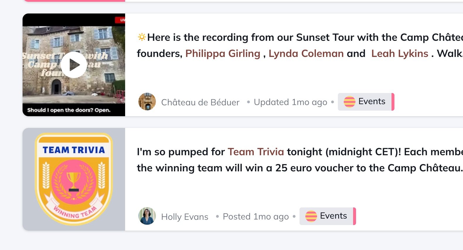 "Pocket Campers" connect at live events