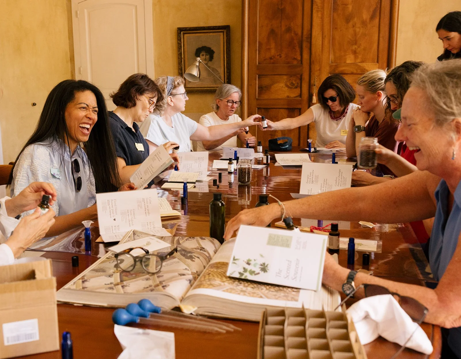 Joyful crafting in a château.