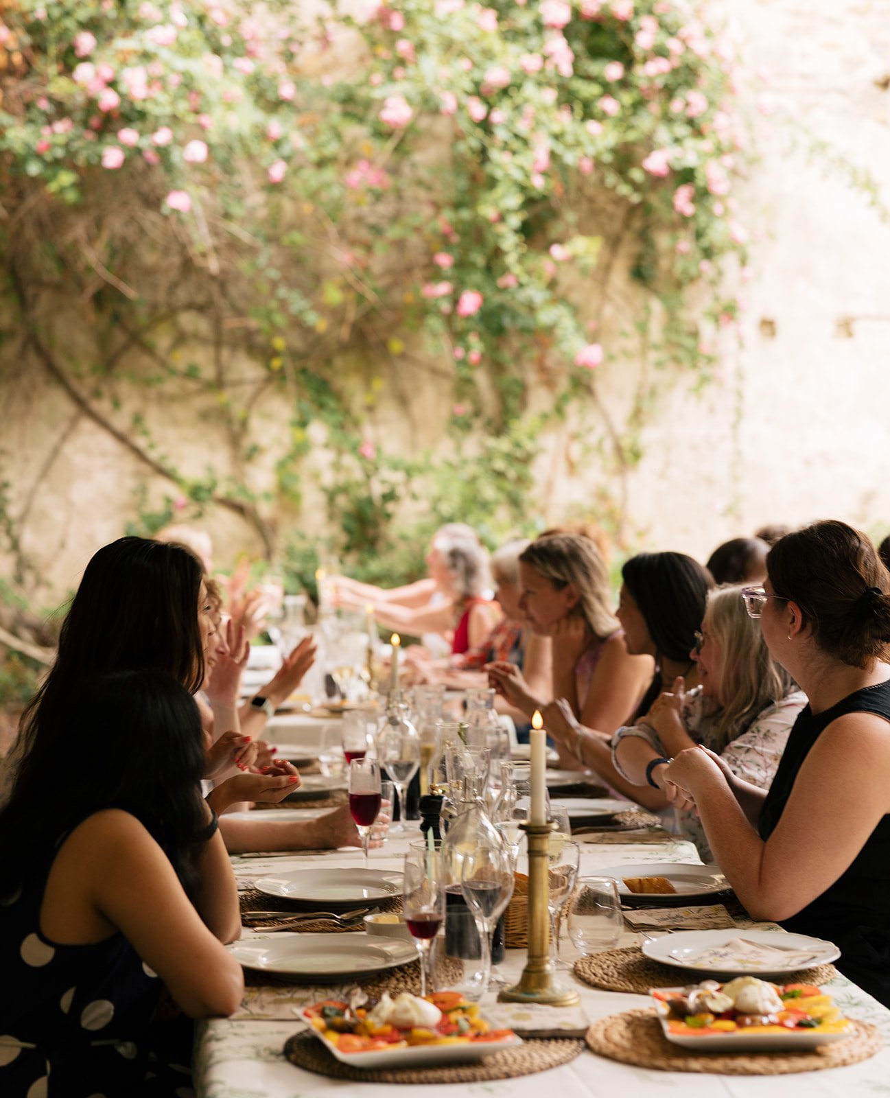 Ready for a meal in a château.