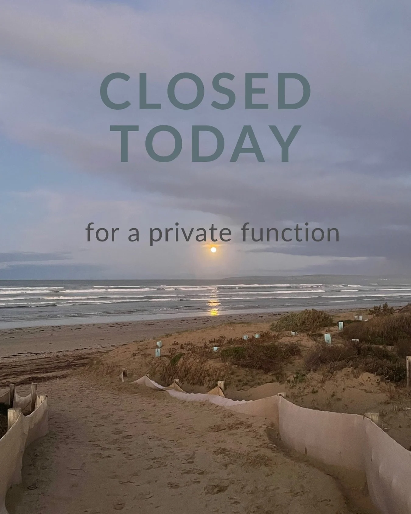 Beautiful private event today. See you tomorrow!