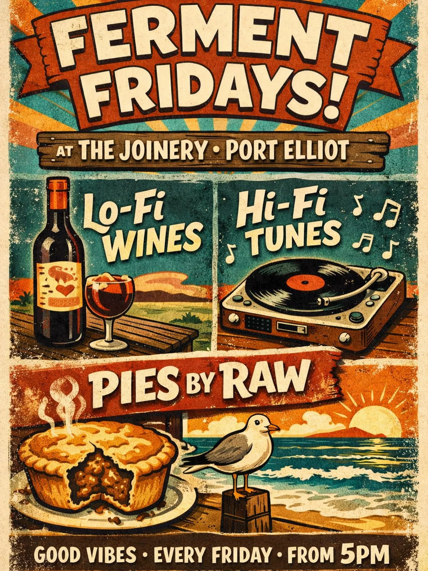 Last ferment Friday! All the wines will have finished ferment by next Friday (🤞).
We&rsquo;ll still be here and you can still bring vinyl. You can still eat @theunrealadrianhurley s pies. So really not much is changing except we won&rsquo;t get to u