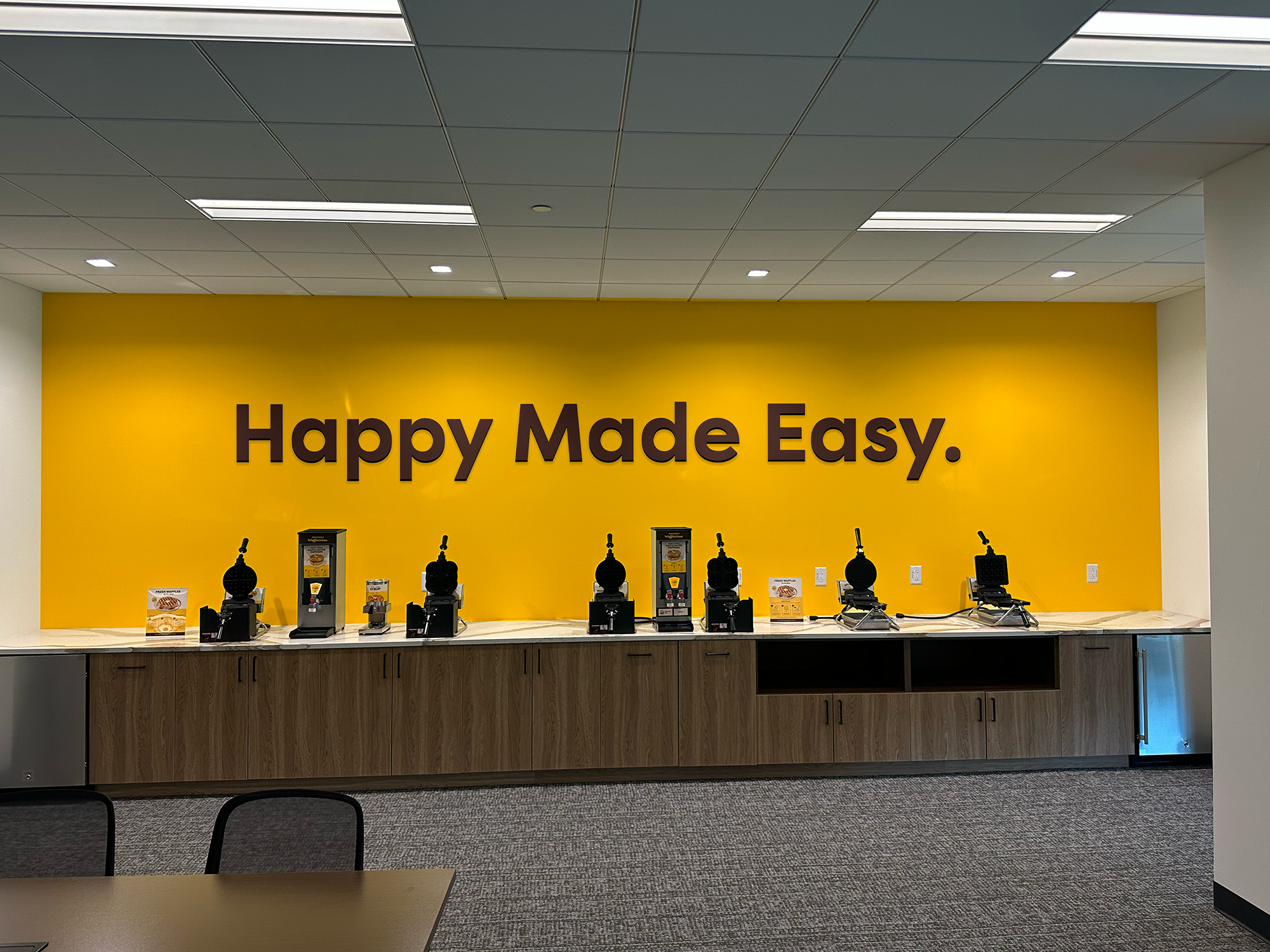 Happy Made Easy dimensional signage.