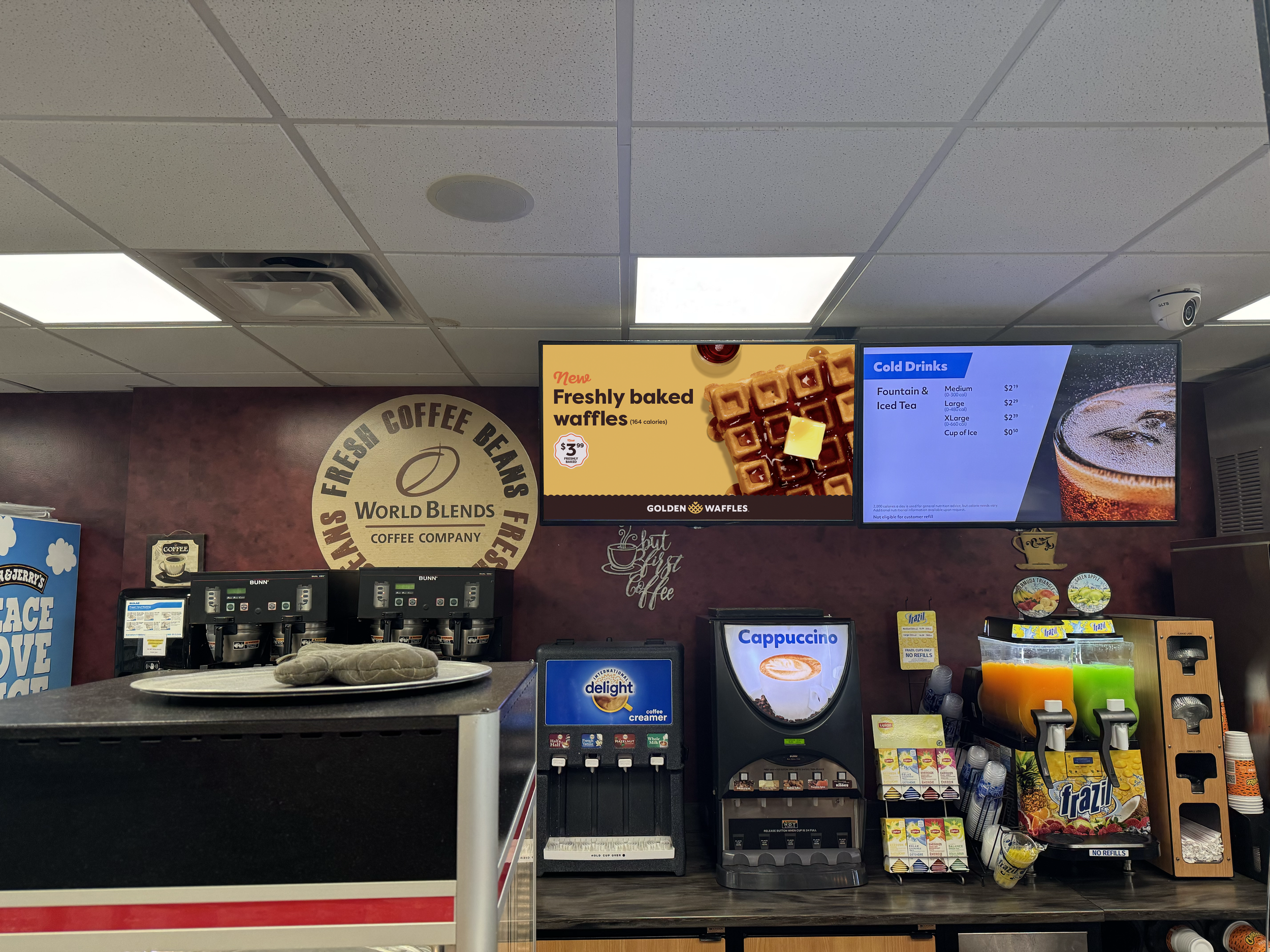 Menu screen at Travel Centers of America.
