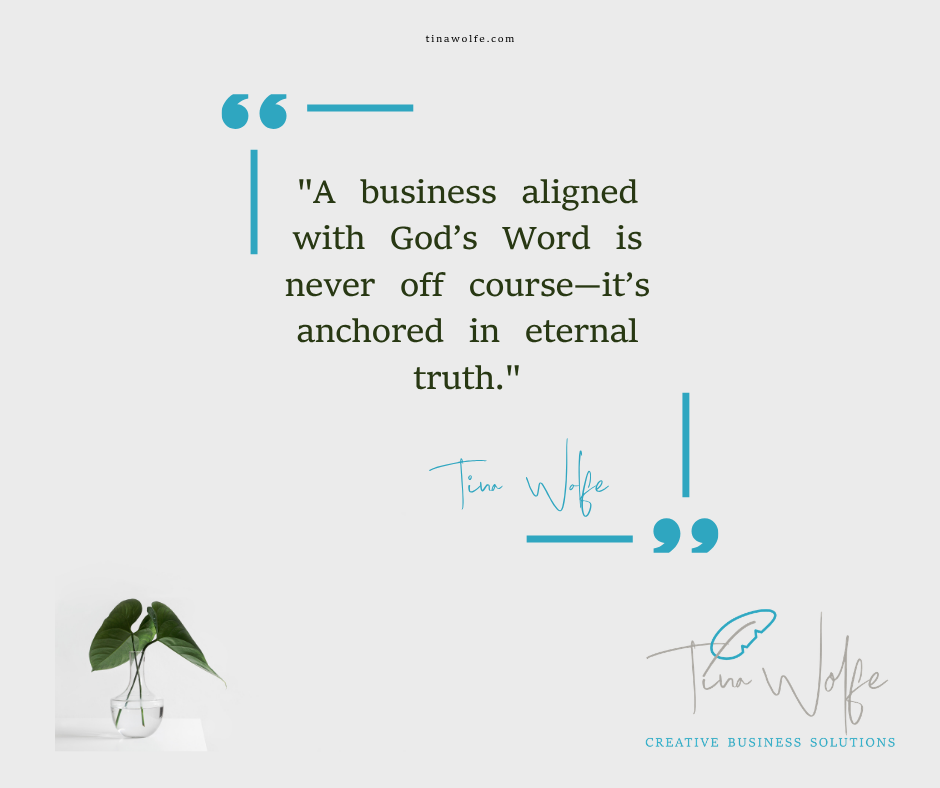 Aligning our business with God's word stays on course.