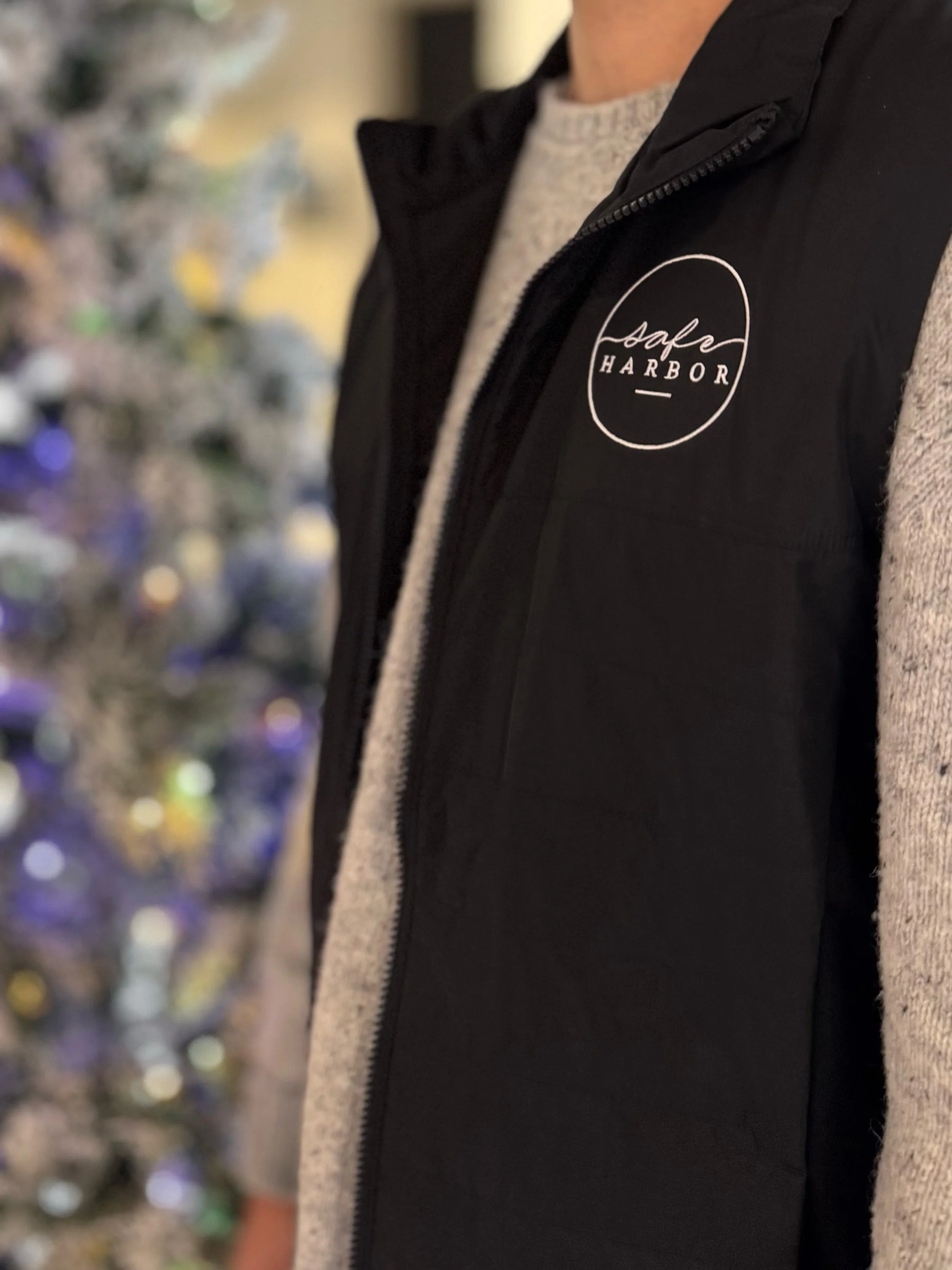 Men's Black Puffy Vest