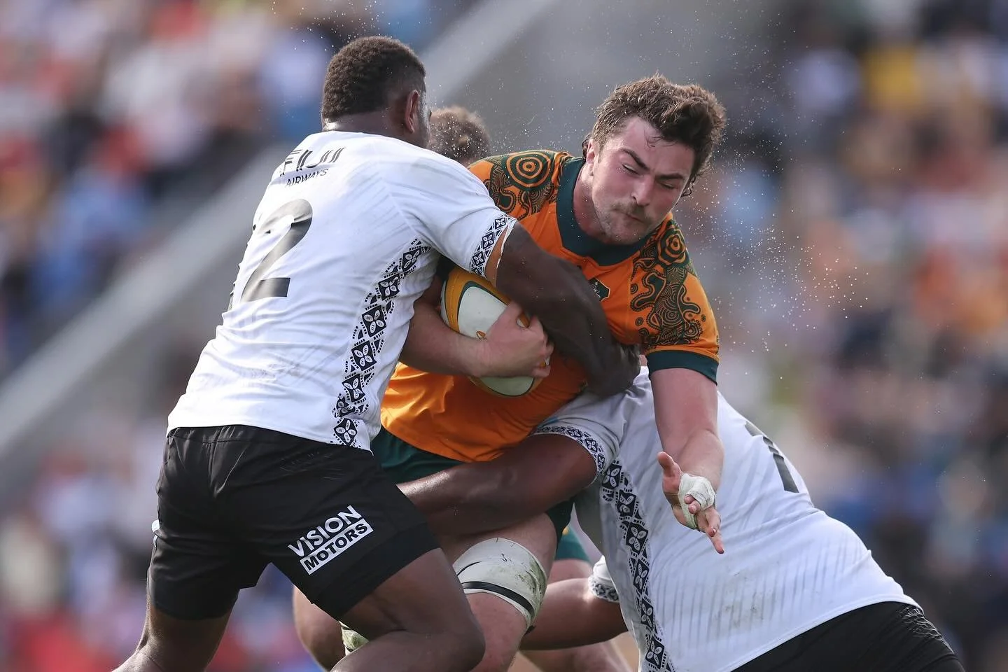 The Wallabies took on Fiji in tightly contested affair in front of a record rugby crowd in Newcastle narrowly edging out the visitors. Shot on assignment for @gettyimages #rugby #wallabies #fiji #sportsphotography