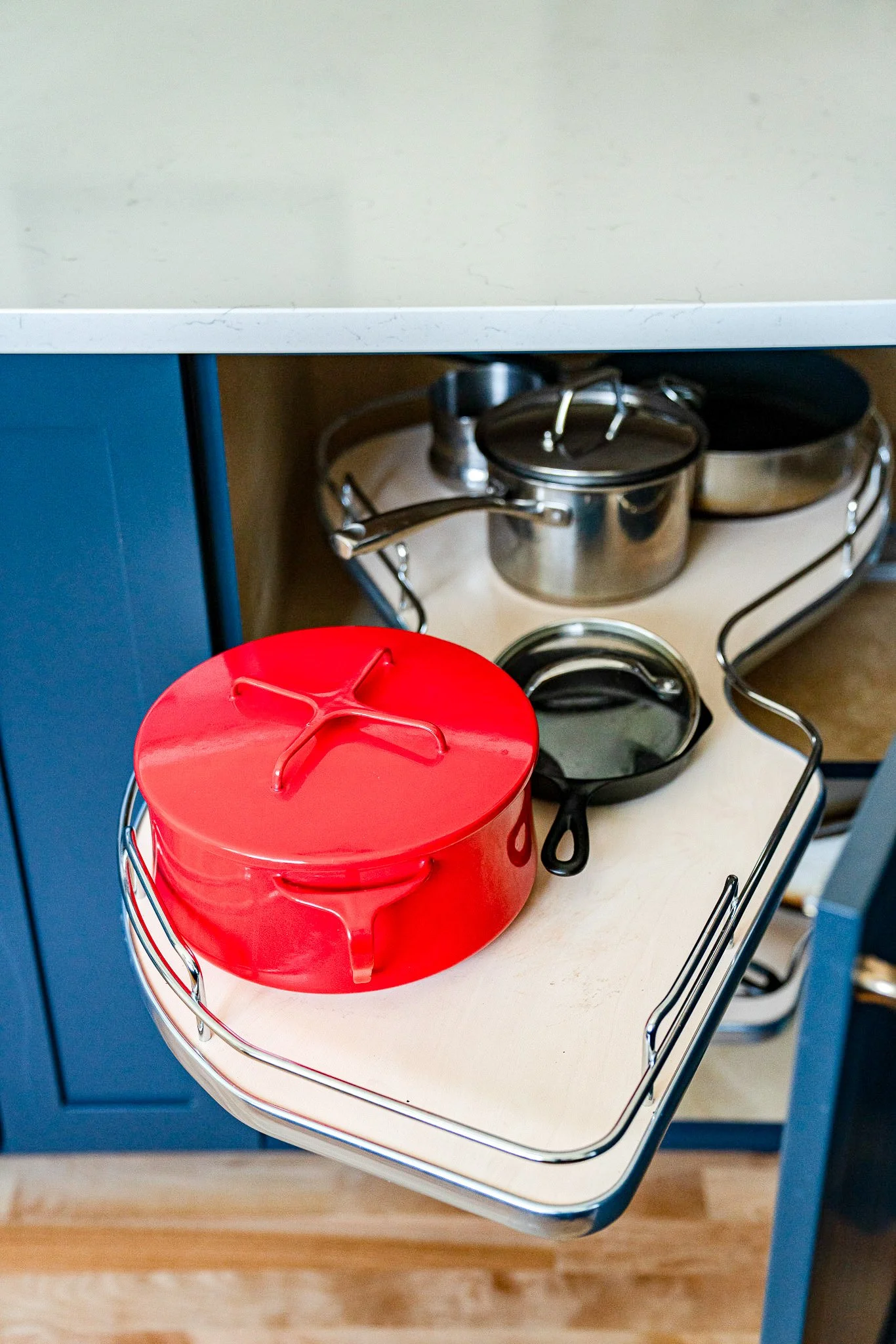 Magic Corner II pullout in kitchen design in Portland, Maine