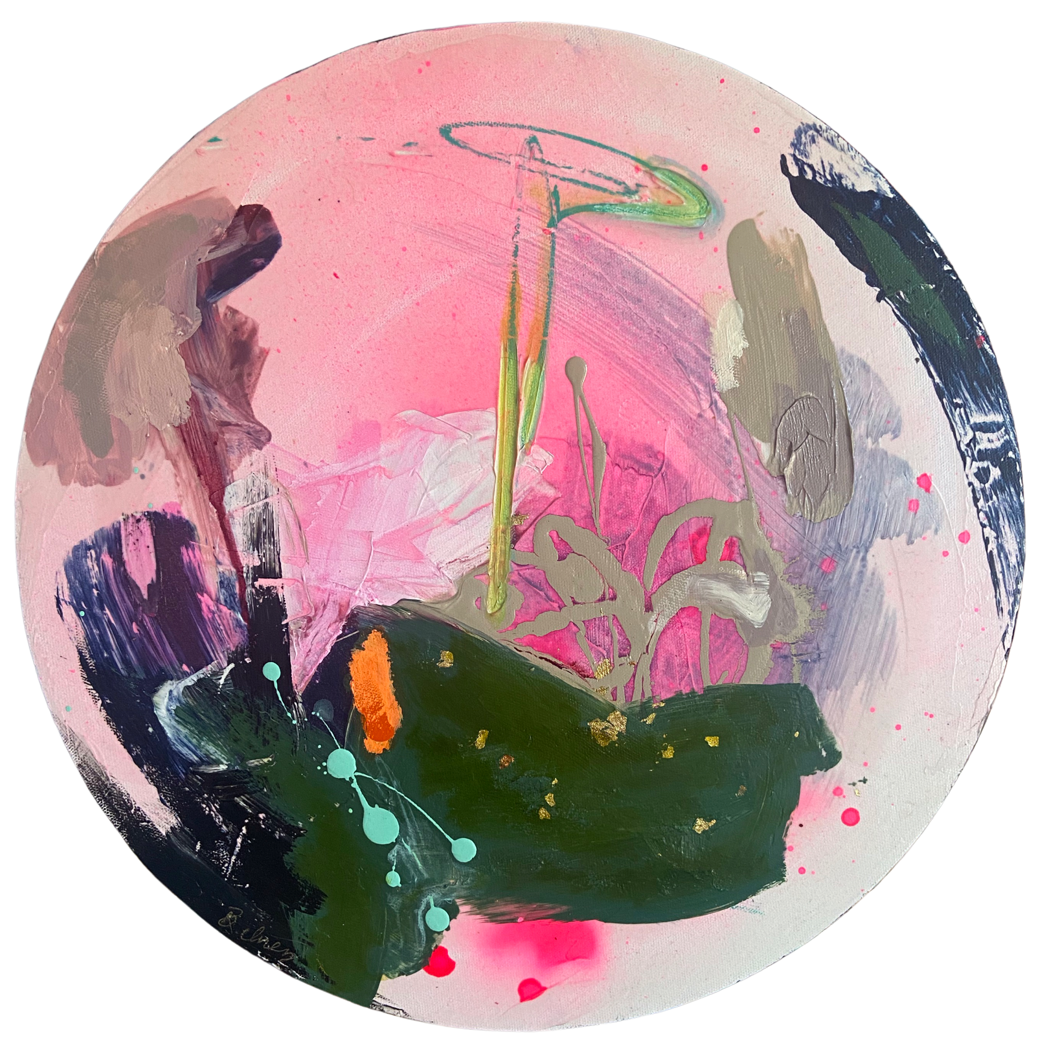 Perennial 20 // 16” oil and mixed media on canvas