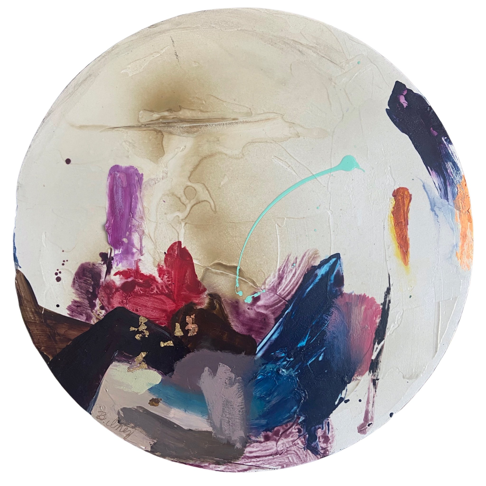 Perennial 23 // 16” oil and mixed media on canvas