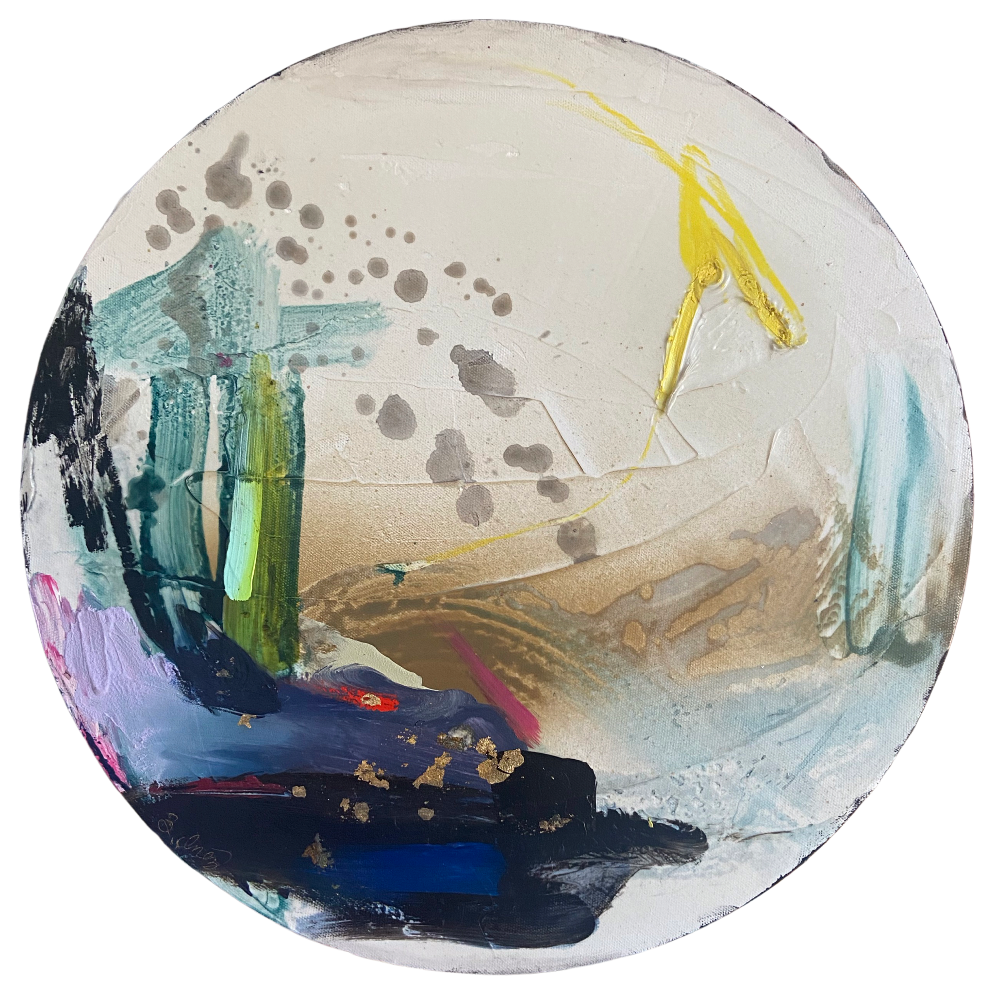 Perennial 21 // 16” oil and mixed media on canvas