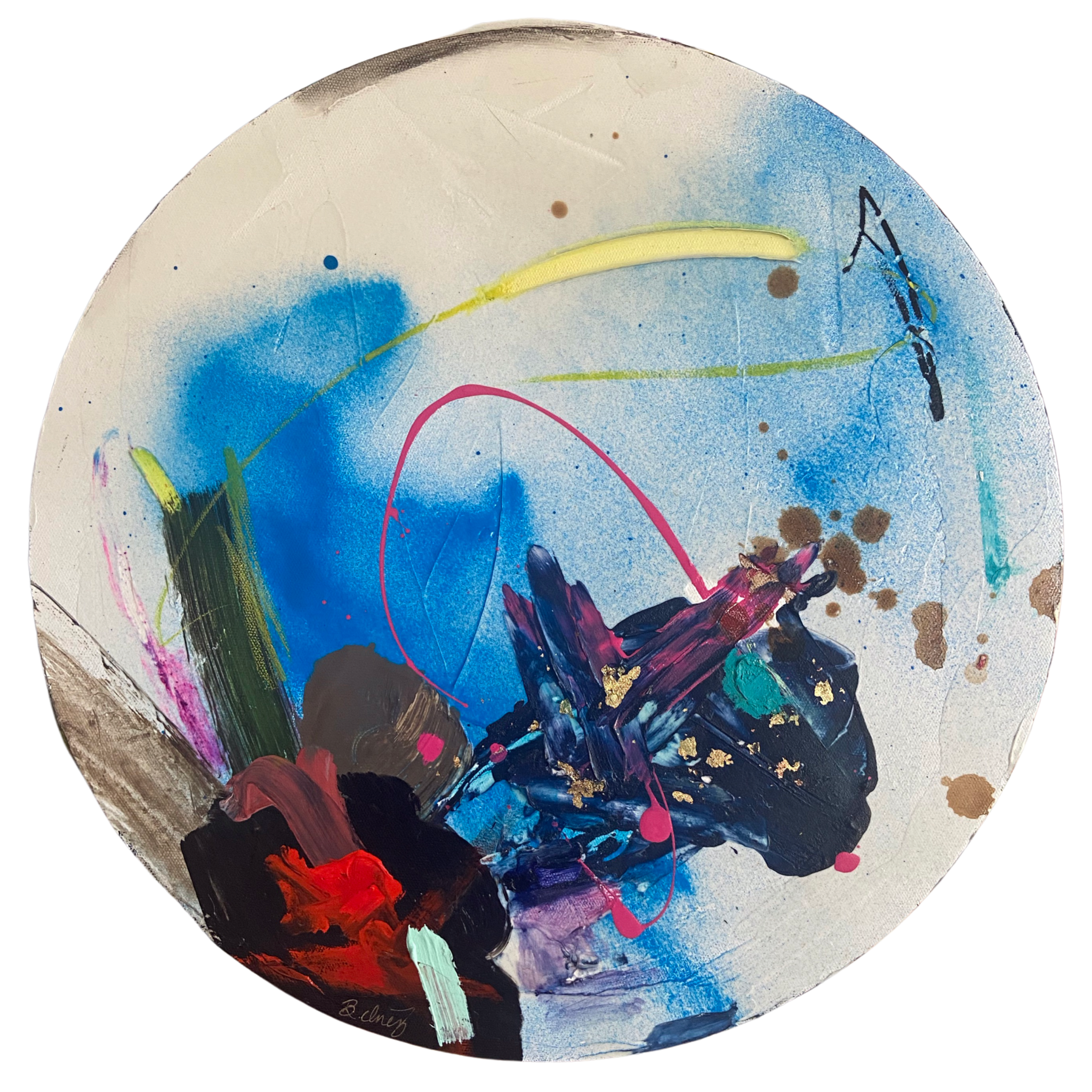 Perennial 19 // 16” oil and mixed media on canvas