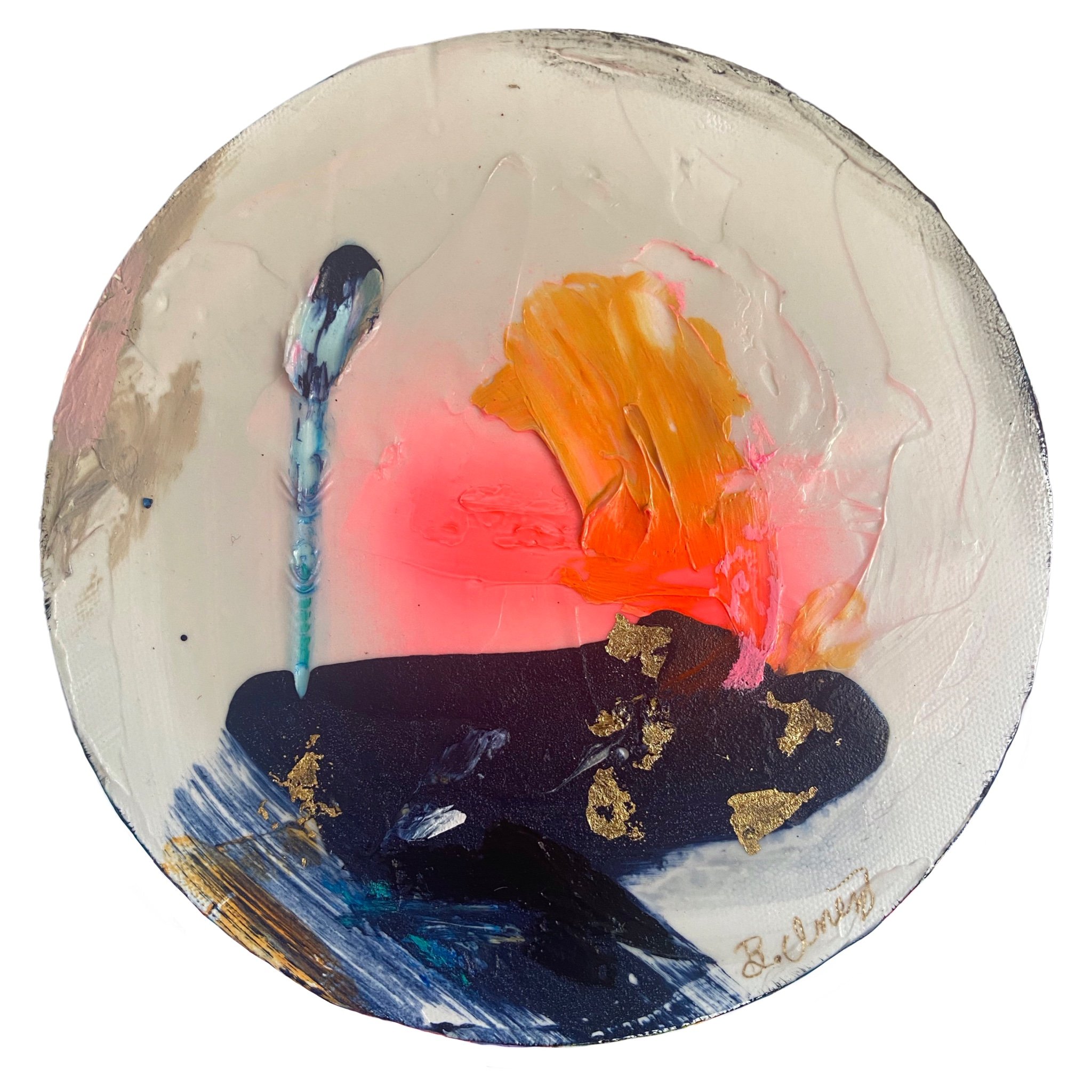 Perennial 1 // 8” mixed media and oil on canvas