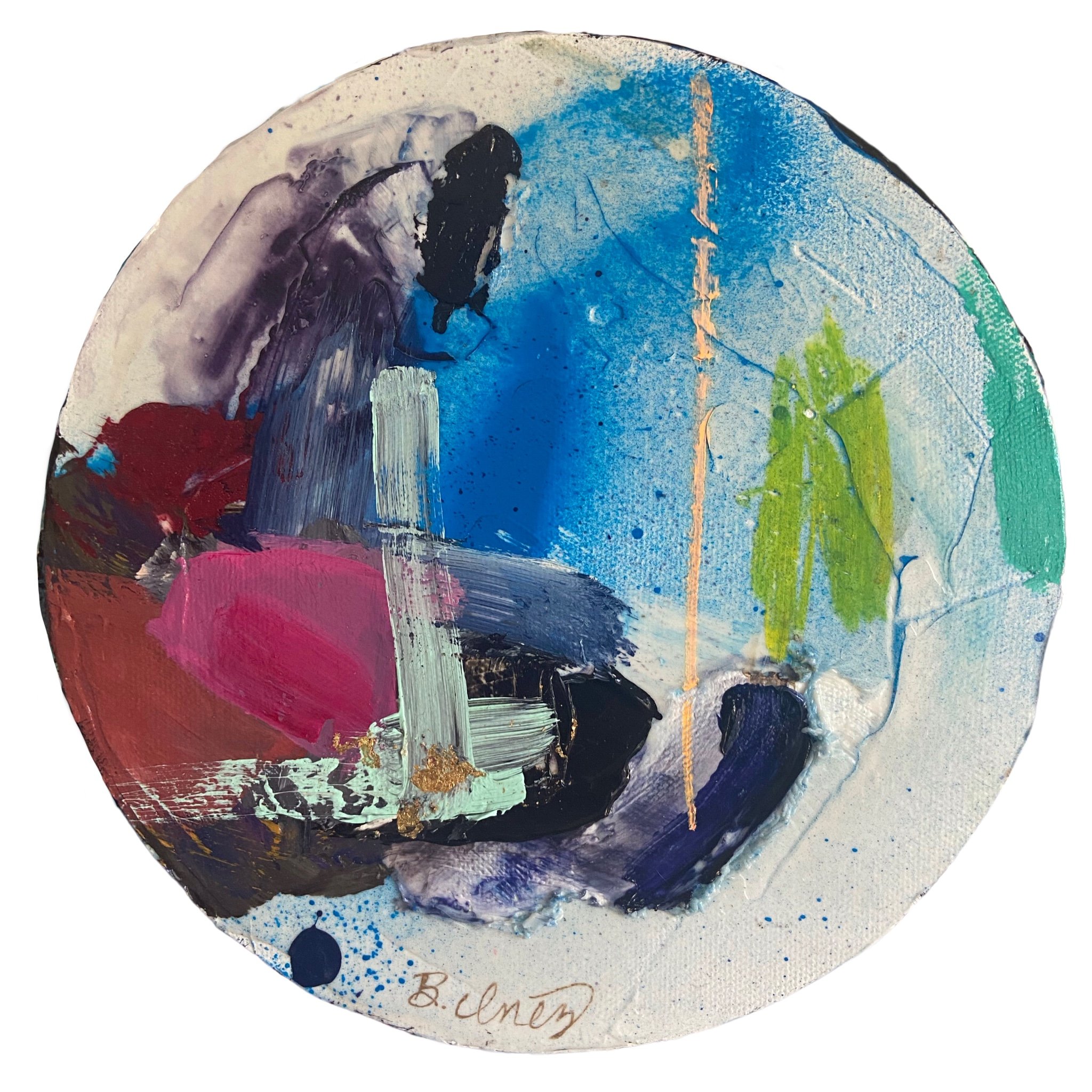 Perennial 4 // 8” mixed media and oil on canvas