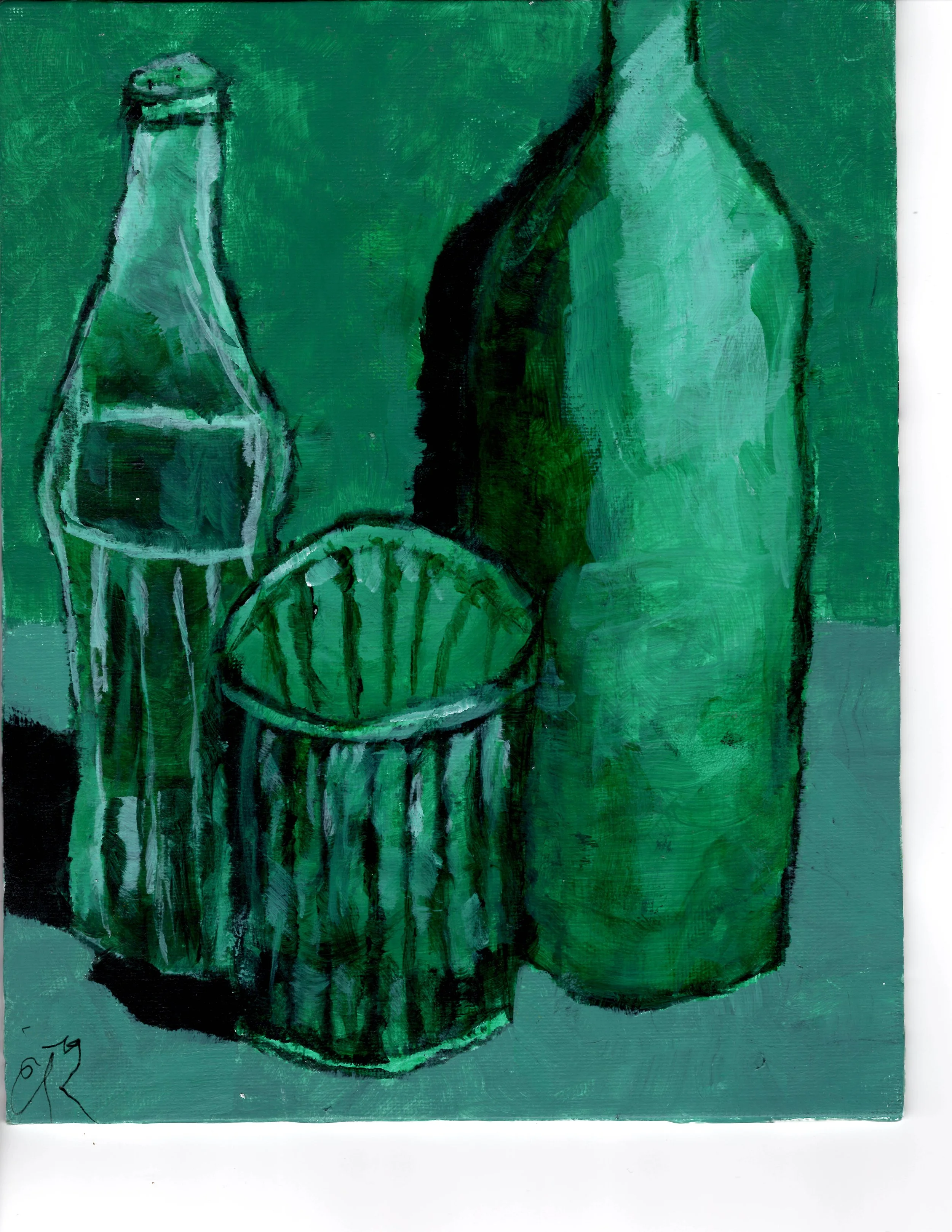 Monochromatic Glass Still Life