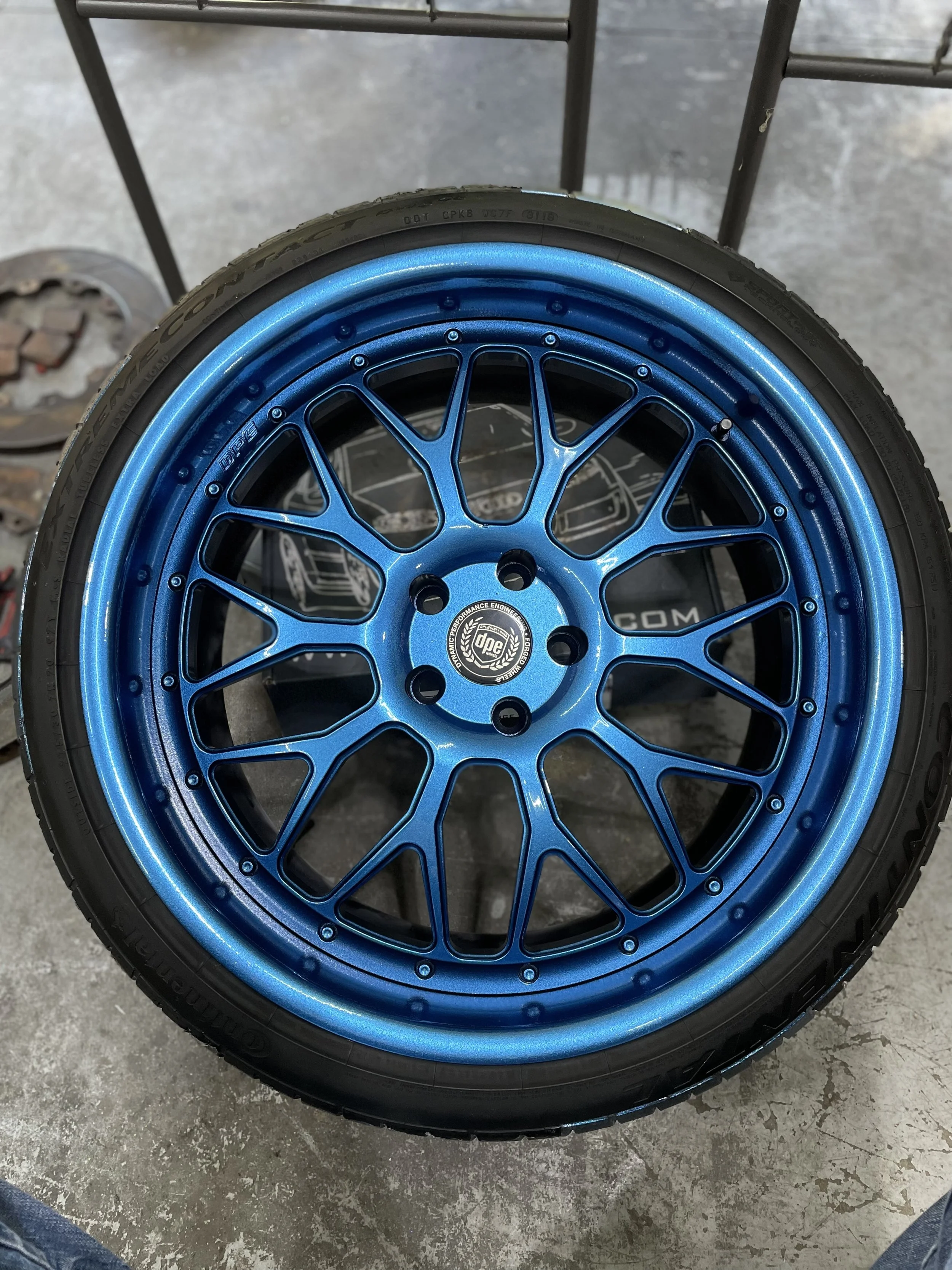 Custom Carbon Blue/ w purple flake 