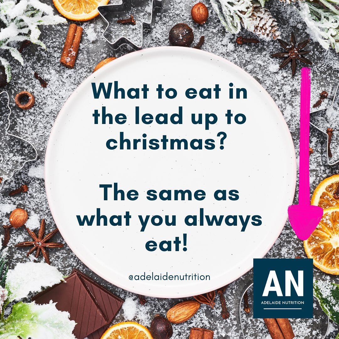 A friendly reminder that your eating doesn&rsquo;t need to change over the weeks of the Christmas/New year period! 

Yes, you may eat different foods on special occasions like Christmas, birthdays, easter and social events but other than that being c