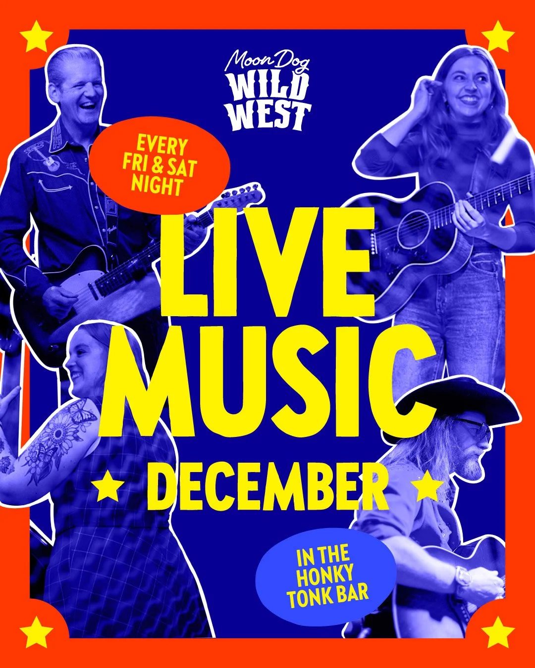 free event live music bands musicians singers country rock western friday saturday Moon Dog Wild West Footscray weekly places to visit things to do foodie Western lunch dinner activities events local artists