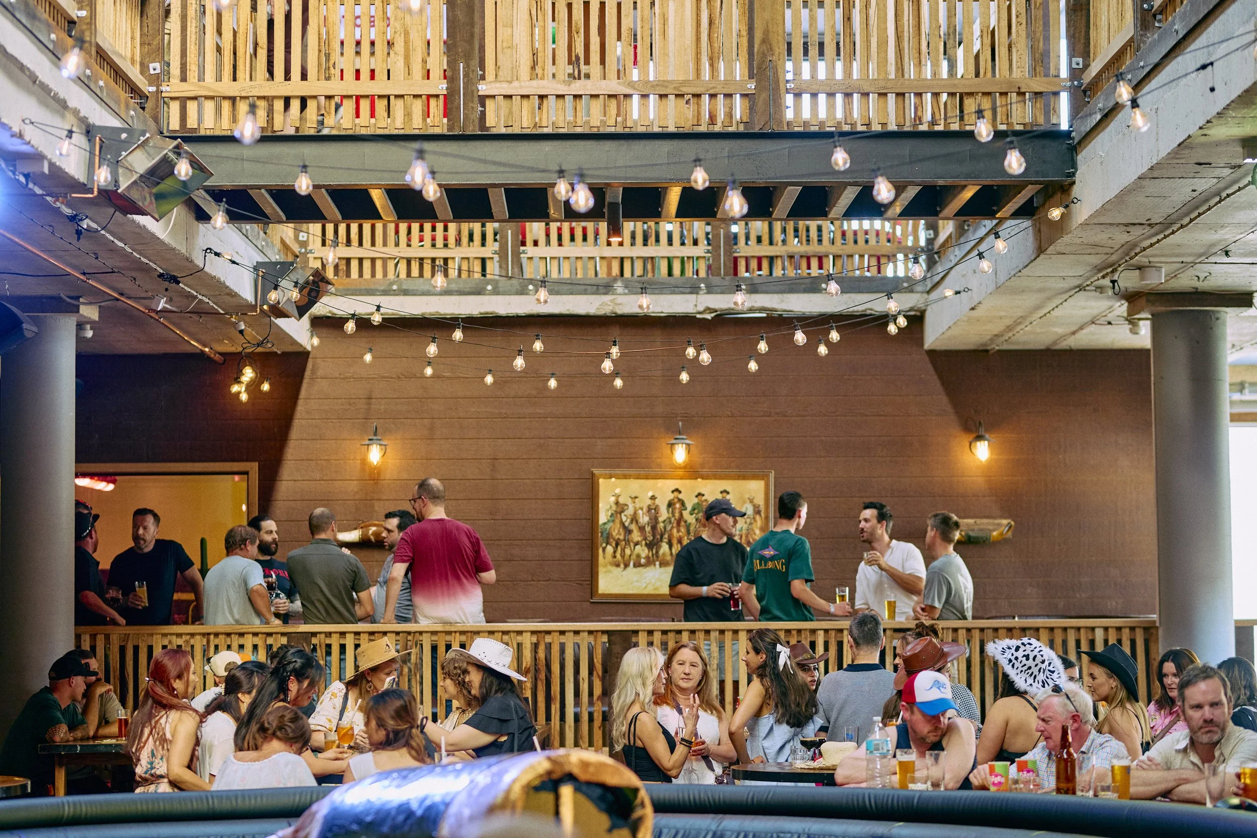 Ground Floor - Mechanical Bull and 'Porch' (behind balustrade)