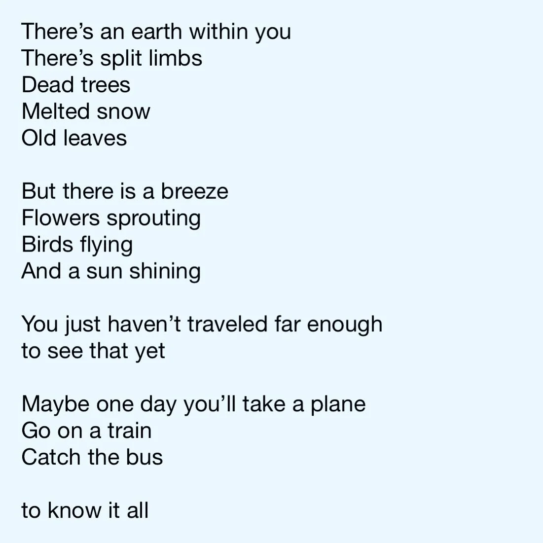 🌳🌎🍃🌱

.

.

.

.

.

.

.

#poetry #poem #poetrycommunity #poetrysociety